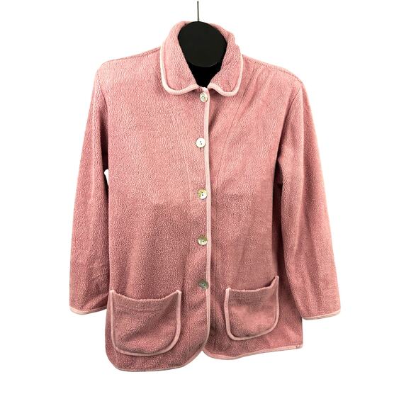 Vintage Ruth Norman Saks Fifth Avenue Coat Jacket MEDIUM Soft Pink - Picture 1 of 9